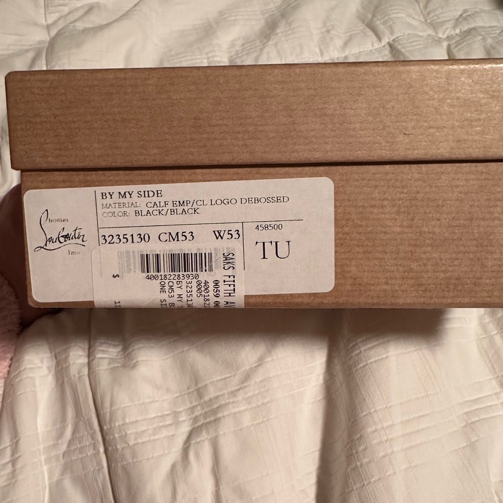 Christian Louboutin Black 'By My Side' Wallet on Chain in Leather